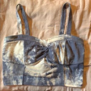 Blue and White Crop Top/Bra